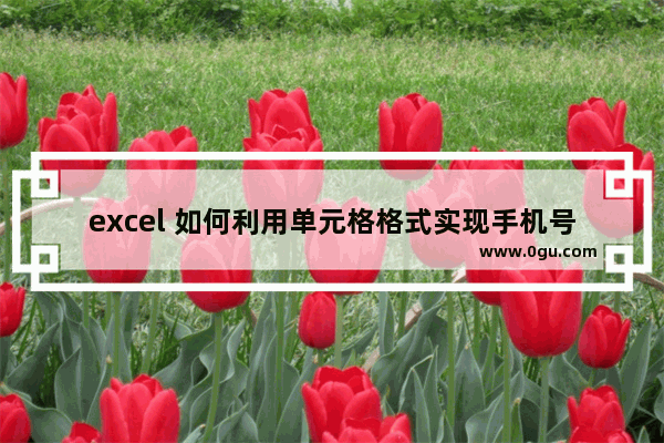 excel 如何利用单元格格式实现手机号码快速分段显示