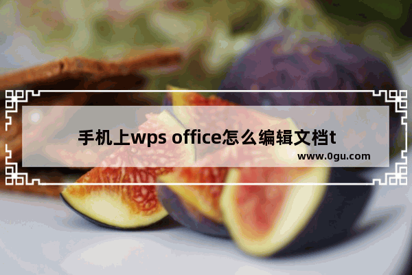 手机上wps office怎么编辑文档txt