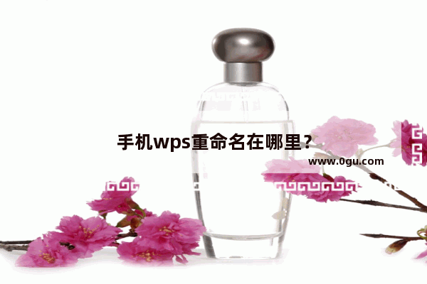 手机wps重命名在哪里？