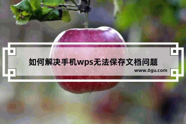 如何解决手机wps无法保存文档问题