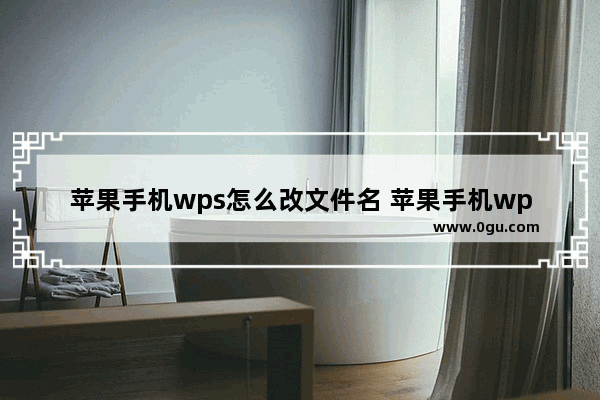 苹果手机wps怎么改文件名 苹果手机wps修改文件名称的方法