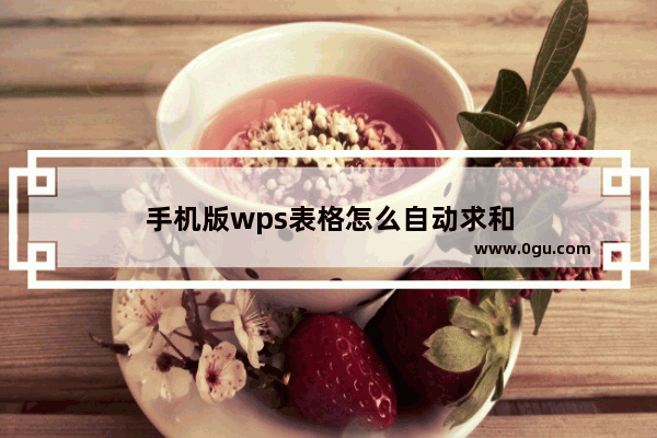 手机版wps表格怎么自动求和