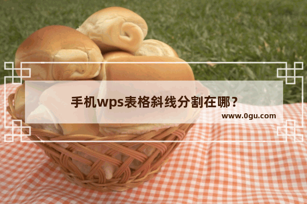 手机wps表格斜线分割在哪？