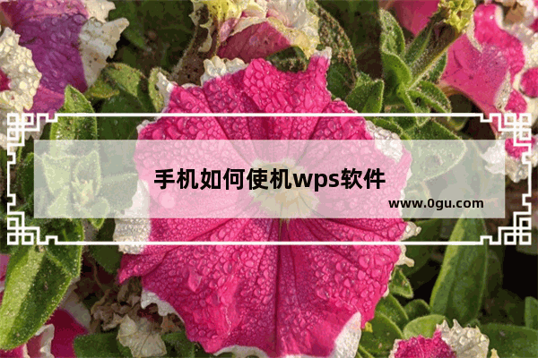 手机如何使机wps软件