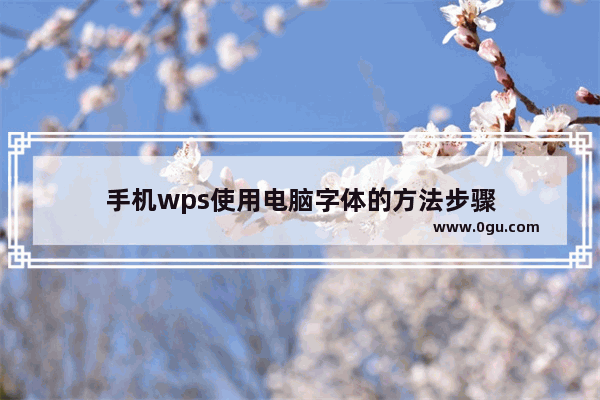 手机wps使用电脑字体的方法步骤