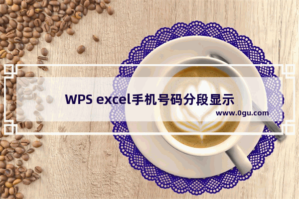 WPS excel手机号码分段显示