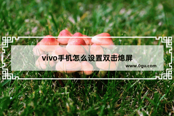 vivo手机怎么设置双击熄屏