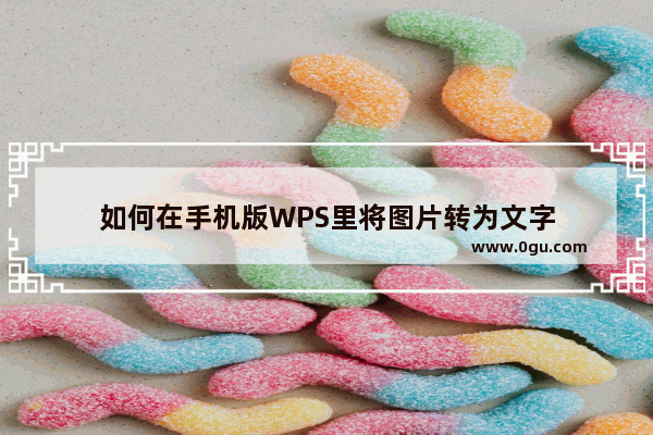 如何在手机版WPS里将图片转为文字