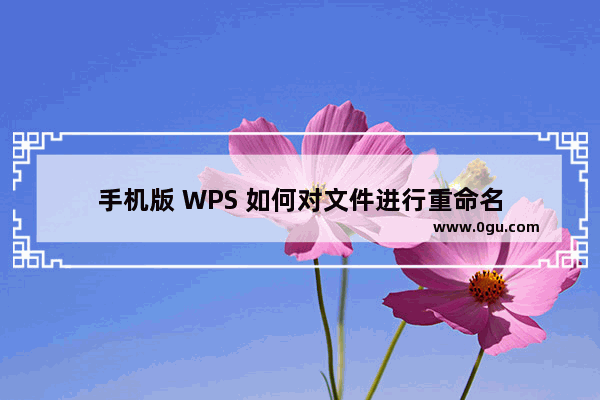 手机版 WPS 如何对文件进行重命名