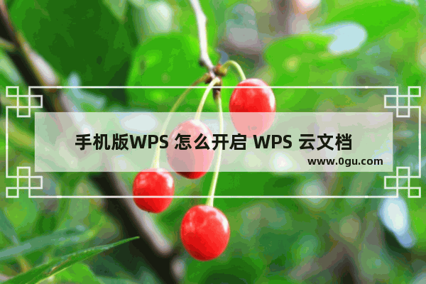 手机版WPS 怎么开启 WPS 云文档