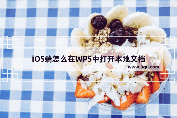 iOS端怎么在WPS中打开本地文档