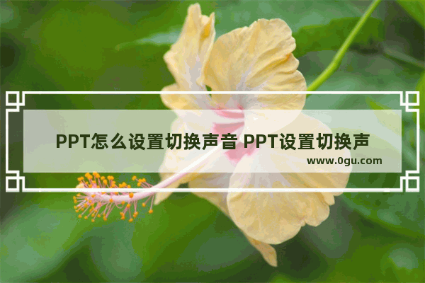 PPT怎么设置切换声音 PPT设置切换声音的方法