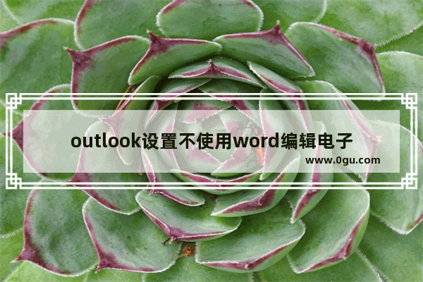 outlook设置不使用word编辑电子邮件