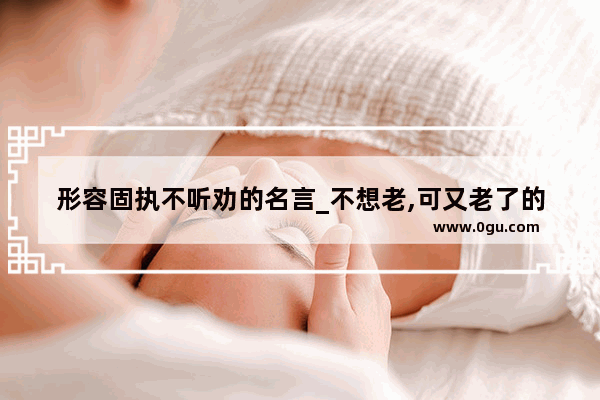 形容固执不听劝的名言_不想老,可又老了的唯美句子