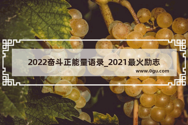 2022奋斗正能量语录_2021最火励志句子正能量句子10字