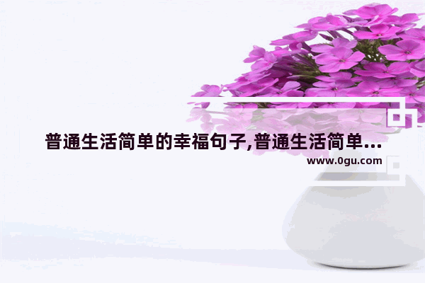 普通生活简单的幸福句子,普通生活简单的幸福句子