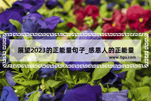 展望2023的正能量句子_感恩人的正能量句子短句