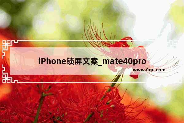 iPhone锁屏文案_mate40pro鸿蒙40趣味心情怎么找