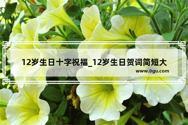 12岁生日十字祝福_12岁生日贺词简短大方