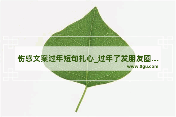 伤感文案过年短句扎心_过年了发朋友圈的句子带点伤感