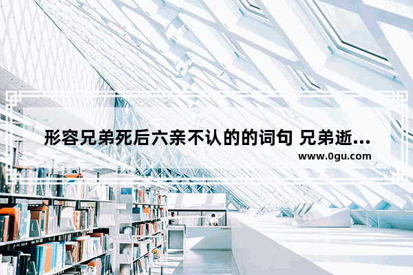 形容兄弟死后六亲不认的的词句 兄弟逝去的伤感的句子短句