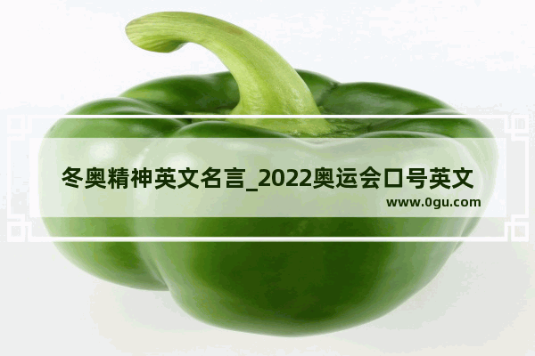 冬奥精神英文名言_2022奥运会口号英文