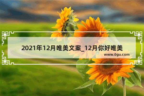 2021年12月唯美文案_12月你好唯美祝福语