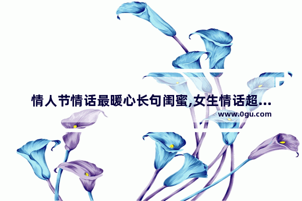 情人节情话最暖心长句闺蜜,女生情话超暖心句子长句