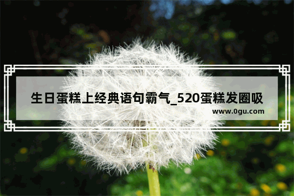 生日蛋糕上经典语句霸气_520蛋糕发圈吸引顾客的句子