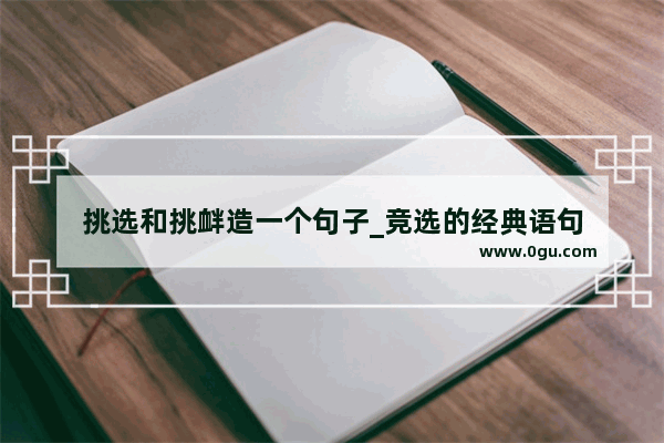 挑选和挑衅造一个句子_竞选的经典语句