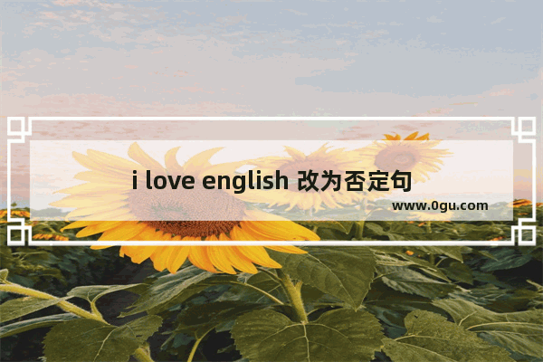 i love english 改为否定句_shelikes改为否定句子