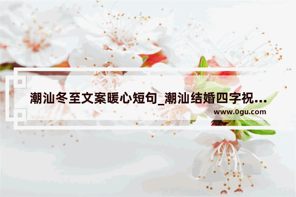 潮汕冬至文案暖心短句_潮汕结婚四字祝福语