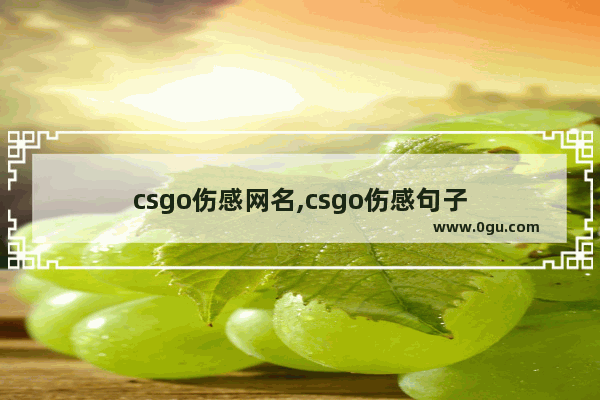 csgo伤感网名,csgo伤感句子