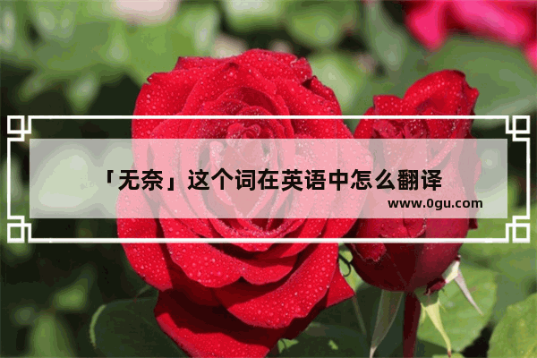 「无奈」这个词在英语中怎么翻译