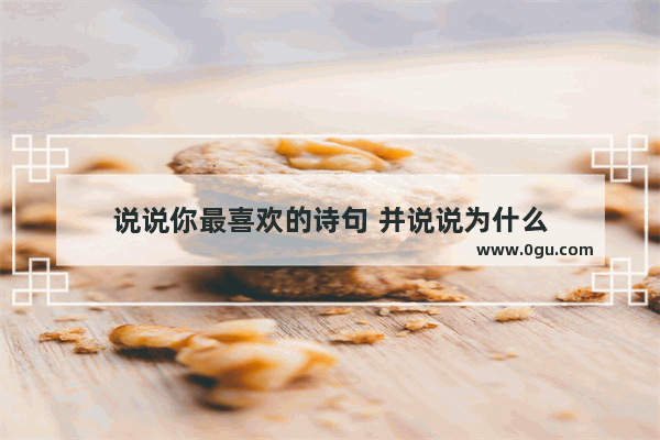 说说你最喜欢的诗句 并说说为什么