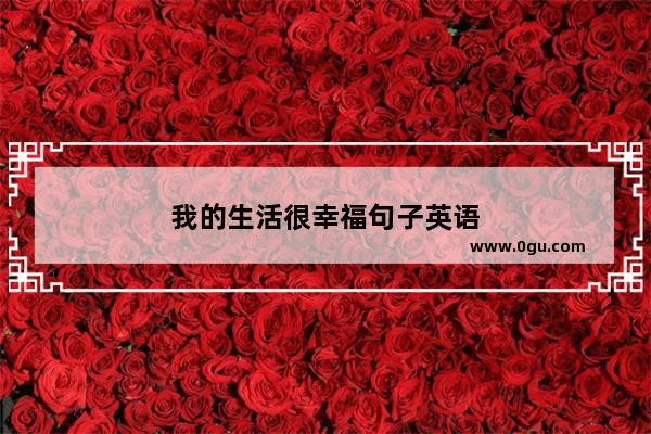 我的生活很幸福句子英语