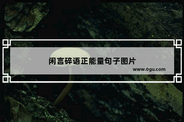 闲言碎语正能量句子图片