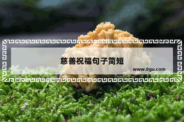 慈善祝福句子简短