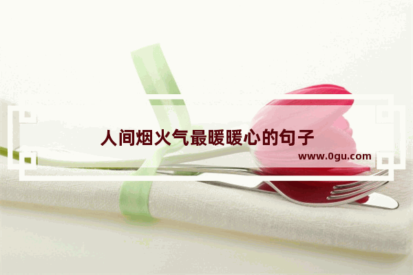 人间烟火气最暖暖心的句子