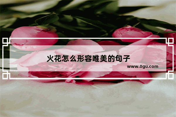 火花怎么形容唯美的句子