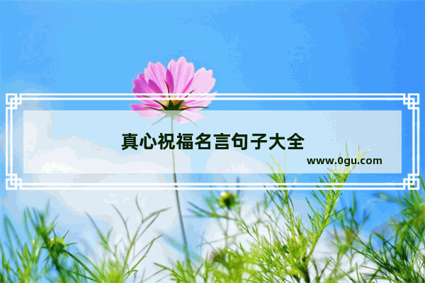 真心祝福名言句子大全