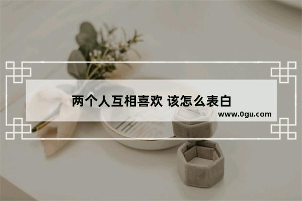 两个人互相喜欢 该怎么表白