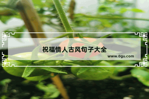 祝福情人古风句子大全