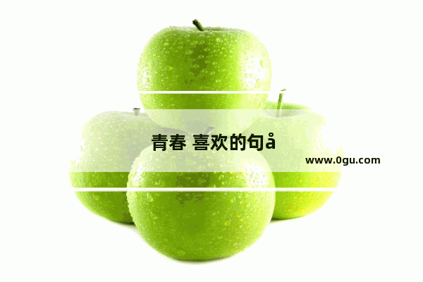 青春 喜欢的句子