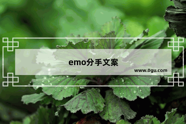 emo分手文案