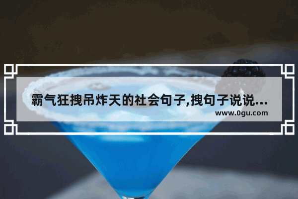 霸气狂拽吊炸天的社会句子,拽句子说说心情短语