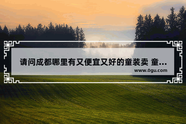 请问成都哪里有又便宜又好的童装卖 童装加盟店推荐成都