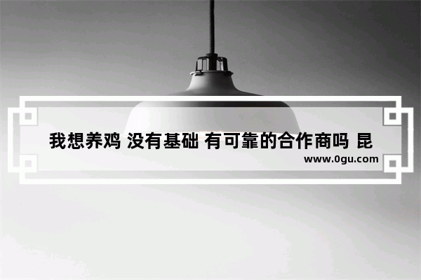 我想养鸡 没有基础 有可靠的合作商吗 昆明一家10元小吃加盟