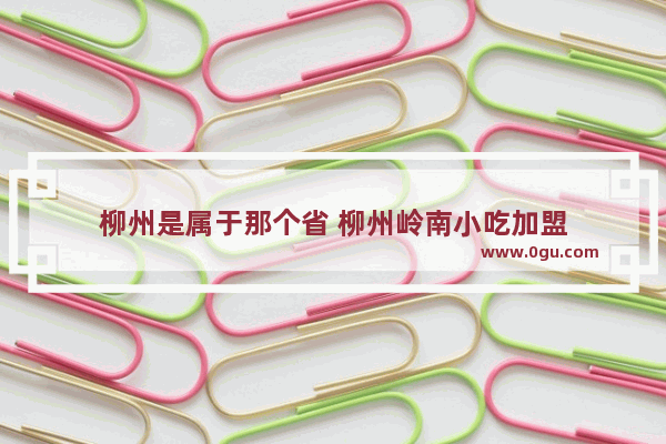 柳州是属于那个省 柳州岭南小吃加盟