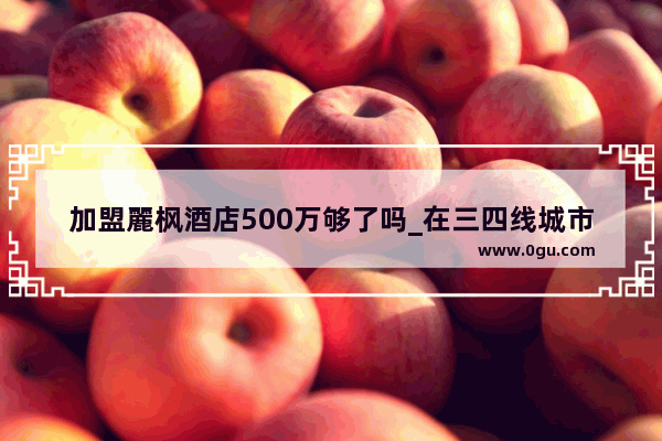 加盟麗枫酒店500万够了吗_在三四线城市加盟丽枫连锁酒店要多少钱